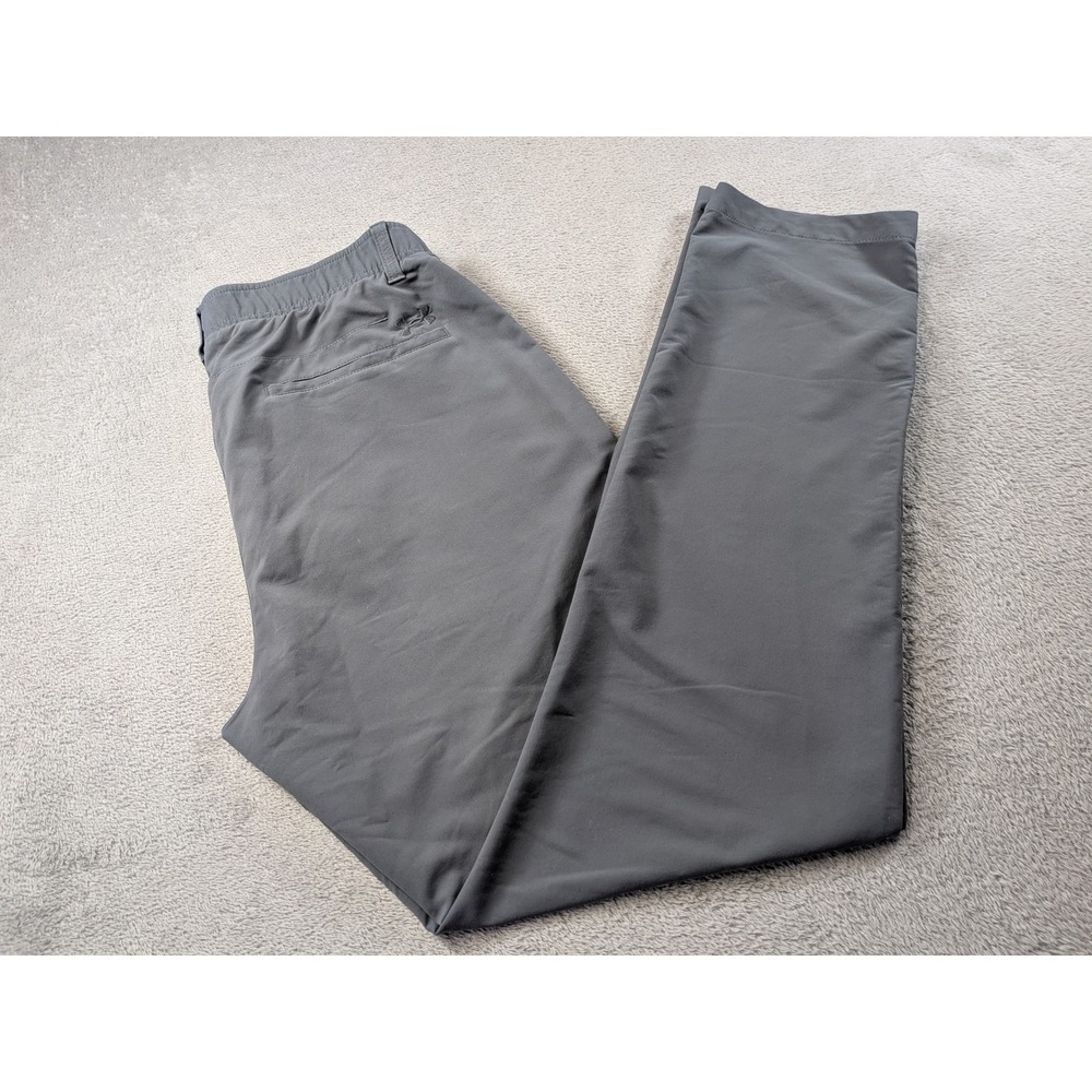 Under Armour Mens Golf Pants Grey Performance Stretch Tapered 38/34 (Fits 36/34)